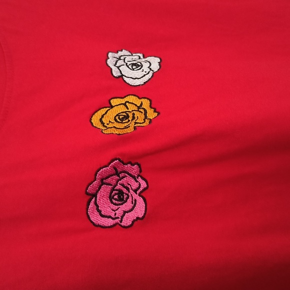 Virgin De Guadalupe Mother Mary Graphic Red Crop Tee Chola Sz XL Women - Picture 3 of 10